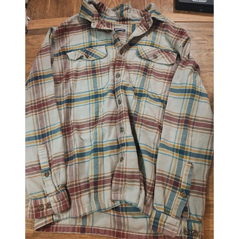 Patagonia Fjord Flannel Shirt Mens 2XL Organic Cotton 53947 Button Up Plaid